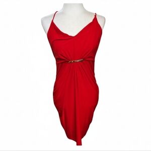 Sabora Scarlet Mini Dress with Metallic Detail